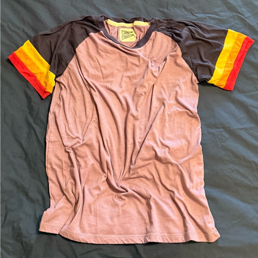 Camp Collection Rainbow Sleeve Tee - M